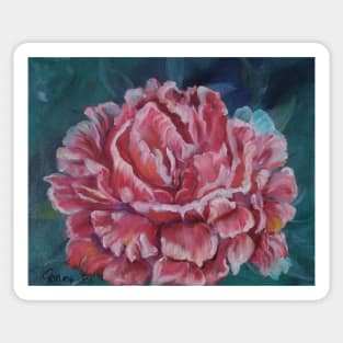 Glorious Red Peony Sticker